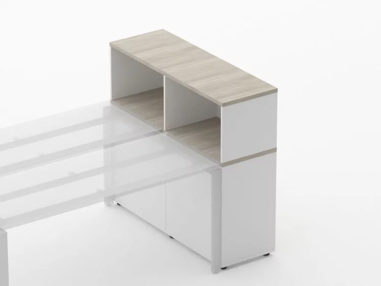 Тумба комбинированная высокая для рабочего модуля Deka 9.04.125 Дуб Сантана светлый/Белый_3