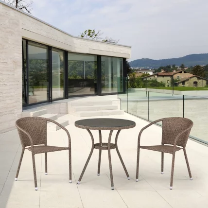 Комплект плетеной мебели T282ANT/Y137C-W56 Light brown 2Pcs_0