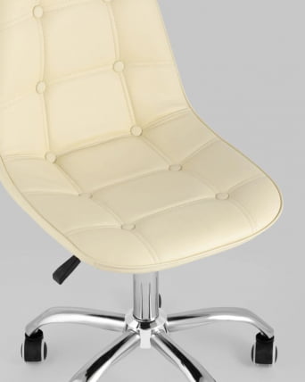 Компьютерное кресло Тейлор без подлокотников экокожа Бежевый_1