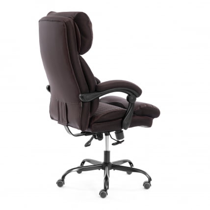 Кресло руководителя Chief metalBL кож/зам/ткань, коричневый/коричневый стеганный, 36-36/36-36 стеганный/TW-24_3