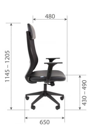Офисное кресло CХАИРМАН 500 ЛТ (ЛТ) ЭКО экокожа Черный / CHAIRMAN (LT)_20