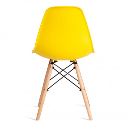 Стул CINDY (EAMES) (mod. 1801) дерево бук/металл/сиденье пластик, 45x51x82 см, Yellow (Желтый)_3