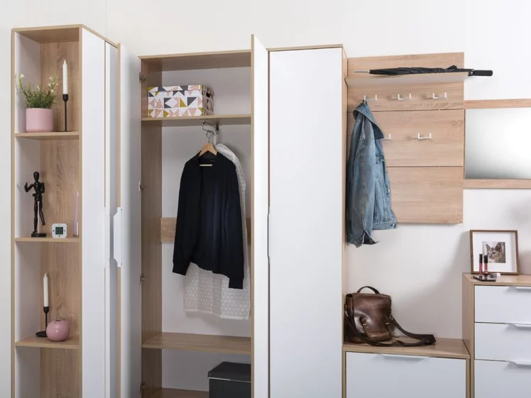 Шкаф для одежды Куба 13.136 Дуб сонома-белый премиум_1