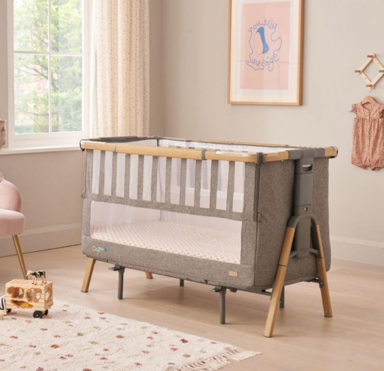 Кровать-трансформер приставная Tutti Bambini (Тутти Бамбини) CoZee XL 120*60 см Oak/Charcoal 211209/3590_7
