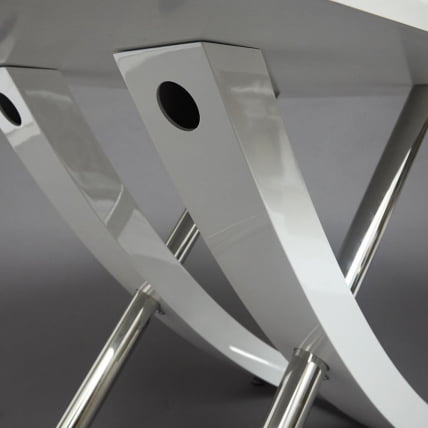 Стол ARNO (mod.EDT-H016) мдф high gloss, закаленное стекло, металл, 120х80х75см, Белый (White)_4