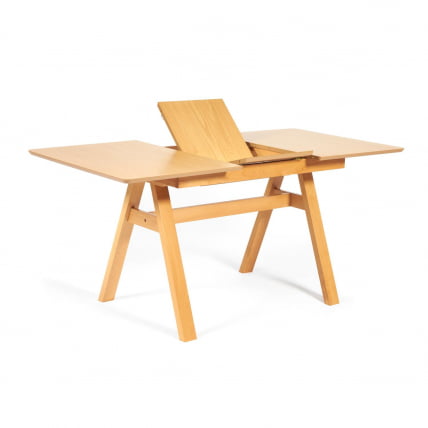 Стол раскладной Риcко (Рикко) основание бук, столешница мдф, 80кс120+40*75см, Натуральный / Ricco 80x120+40*75см,_1