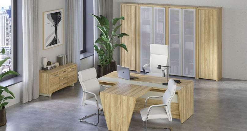 Шкаф низкий широкий (2 низких фасада ЛДСП) Corner COR.ST-3.1 Гикори Песочный_1