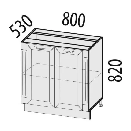 Стол кухонный с колоннами Оливия 72.62_1