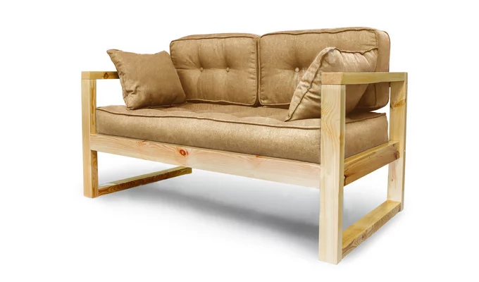 Диван двухместный DEmoku Д-2 бежевый_натуральный_0