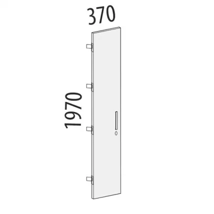 Дверь с замком правая Альфа 63.67 Дуб Кобург_1