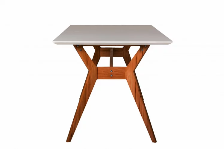 Стол раскладной Нарвик 120-160 ОРЕХ-Белый_2