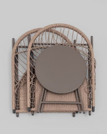 Комплект складной мебели для сада Солей коричневый / Soley_7