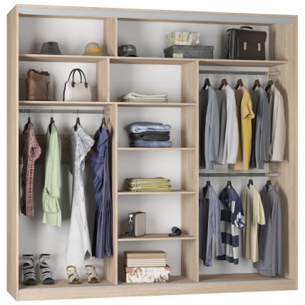 Шкаф-купе B-230х235х60-3(ЯШС-D9D10D9)_1