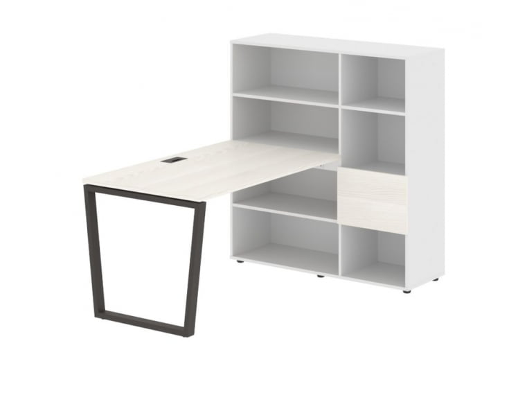 Рабочая станция ЕДИС ЕВРСТ 1213 Ясень Траун Мокко Белый / EDIS EVRST_0