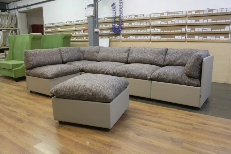 Диван Кубэ модульный Коричнево-бежевый_0