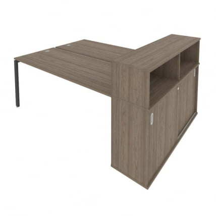 Рабочая станция с опорным шкафом-купе Metal System Б.РС-СШК-2.5 Вяз/Антрацит_0
