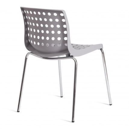 Стул СКАЛБЕРГ (мод. C-084-А) металл/пластик, 46 х 56 х 79 см, Грей (серый) / Хроме (хром) / SKALBERG (mod. C-084-A) Grey Chrome_2