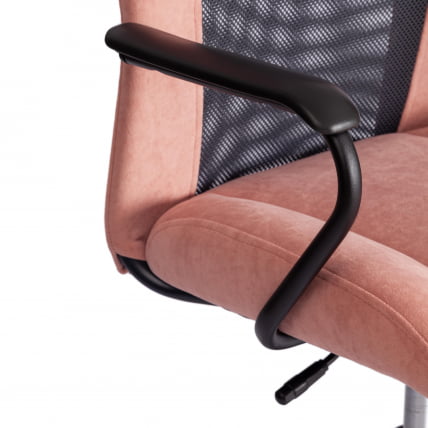 Кресло STAFF флок/ткань, розовый/серый, 137/W-12_7