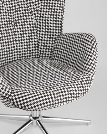 Кресло регулируемое Филадельфия Черно-белое_8