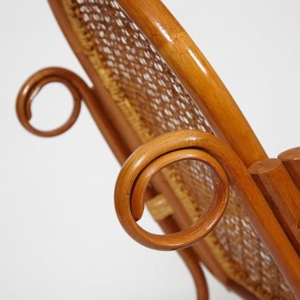 Кресло-качалка МИЛАНО (разборная) / без подушки / ротанг топ куалитй, 58кс136кс103 см, Когнаc (коньяк) / MILANO top quality, 58x136x103 Cognac_2