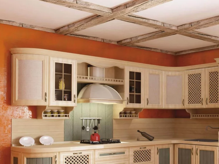 Шкаф кухонный окончание 350 радиусный с карнизом Кантри ЛД 235.321.000 Сономе эйч светлая_2