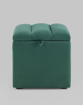 Пуф с крышкой Нильсон велюр Зеленый_3