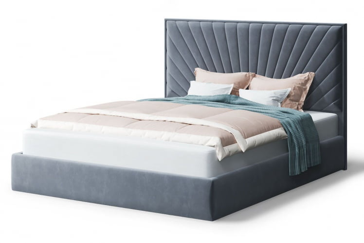 Кровать Леона, 2000 * 1400 мм, серый_0