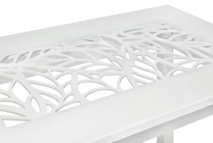 Стол обеденный Прямоуг. ажур ноги Мажор Р-15 белая ЛДСП белый_1