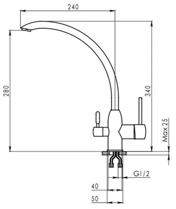 Кухонный смеситель GRANULA 2167 Пирит_1