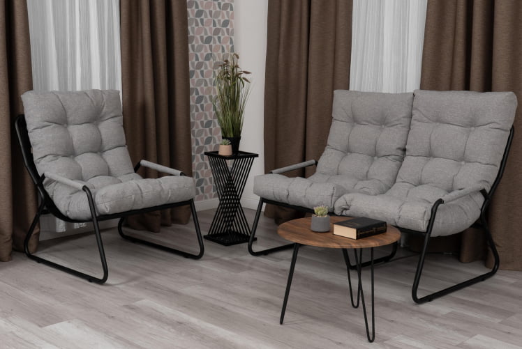 Диван Ерго/Эрго рогожка, серо-бежевый, 3М 16/2 / Ergo/Эрго 3M_11