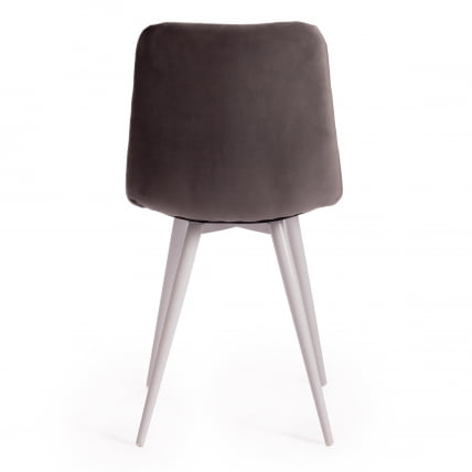 Стул CHILLY (mod. 7095-1) ткань/металл, 45x53х88 см, высота до сиденья 50 см, серый barkhat 26/белый_3