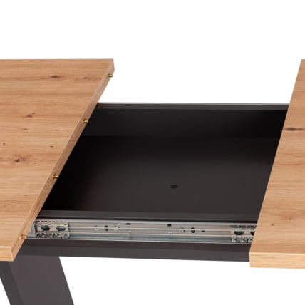 Стол обеденный FOX раздвижной ЛДСП, 68.6x110-145x75 см, Дуб артисан/Графит_10