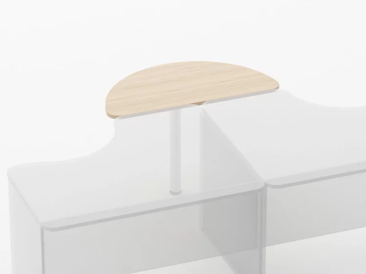 Приставка-полукруг для двух угловых столов Глассй 2.20 Венге / Glassy_1