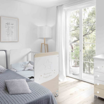 Комод пеленальный Micuna Cosmic B-970 White/Nordic Beige Stars_2