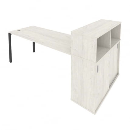 Рабочая станция с опорным шкафом-купе Metal System Б.РС-СШК-3.5 Наварра/Антрацит_0