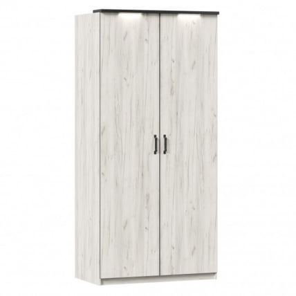 Шкаф двухстворчатый Техно ЛД 678.131.000.008 Дуб Крафт белый_0