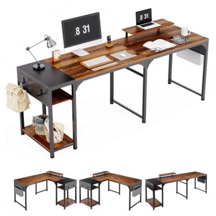 Стол письменный (для компьютера) угловой EUREKA ZX-L150B-RWB с шириной 150 см Reclaimed Wood_5