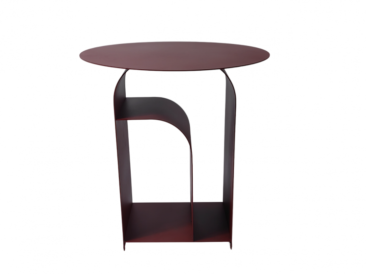 Журнальный столик Arwel металл бордовый_1