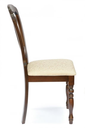 Стул Персей/ Персеус дерево гевея, 46х54х99см, Каппучино , ткань кремовая с рисунком (3321) / Perseus Cappuchino_2