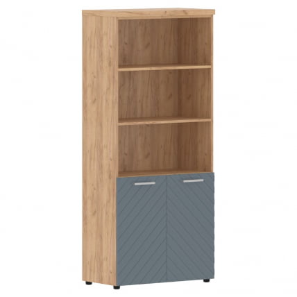 Шкаф с 1 комплектом глухих малых дверей и топом Торр ЛУКС ТЛХC 85.5 Дуб Бофорд Серо-голубой / Torr LUX TLHC_0