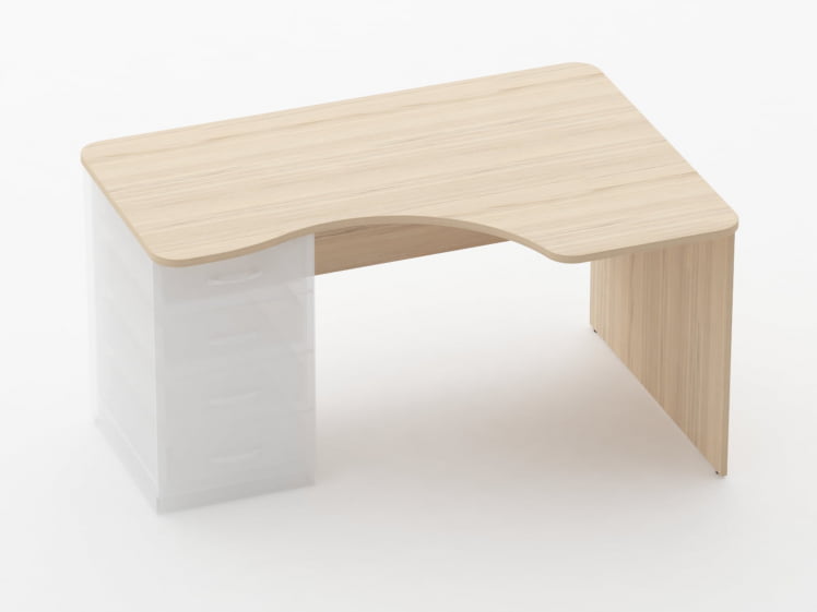 Стол угловой под встроенную тумбу Глассй 1.141.14Пр Венге / Glassy_0