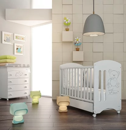 Кровать Micuna Sweet Bear 120x60 White с матрацем CH-620 Кровать Micuna Sweet Bear 120x60 White с матрацем CH-620_1