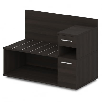 Тумба багажная с ящиком и дверью правый Ornata 	Н-444 Пр Дуб Честерфилд_0