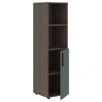 Шкаф-колонка с глухой малой дверью (правый) VELION VMCS 40.5 R Нефрит Дуб Сильвер_1