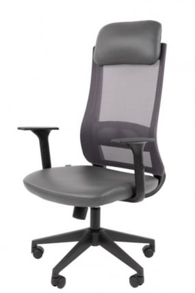 Офисное кресло CХАИРМАН 500 ЛТ (ЛТ) ЭКО экокожа Серый / CHAIRMAN (LT)_21