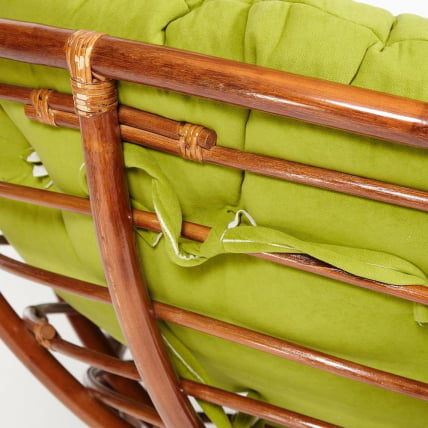 Кресло ПАПАСАН 23/01 В /с подушкой/ диаметр подушки 125 см, 115х101х104 см, Пекан (орех), флок Олива, 23 / PAPASAN W Pecan_7