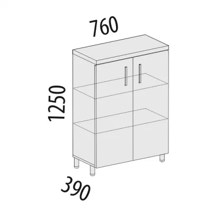 Шкаф с полками Лидер-Престиж 83.30_1