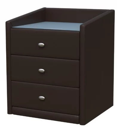 Тумба прикроватная с 3-мя ящиками №5 Шоколад_0