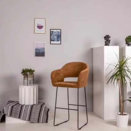 Стул полубарный Oscar (ПБ) Браун/ЛинкЗолот_3