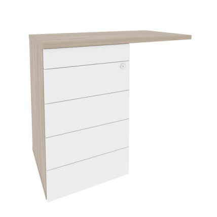 Тумба приставная (TIP-ON) (универсальная л/пр) ONIX O.TPU-4 TIP Дуб Аттик/Белый_0